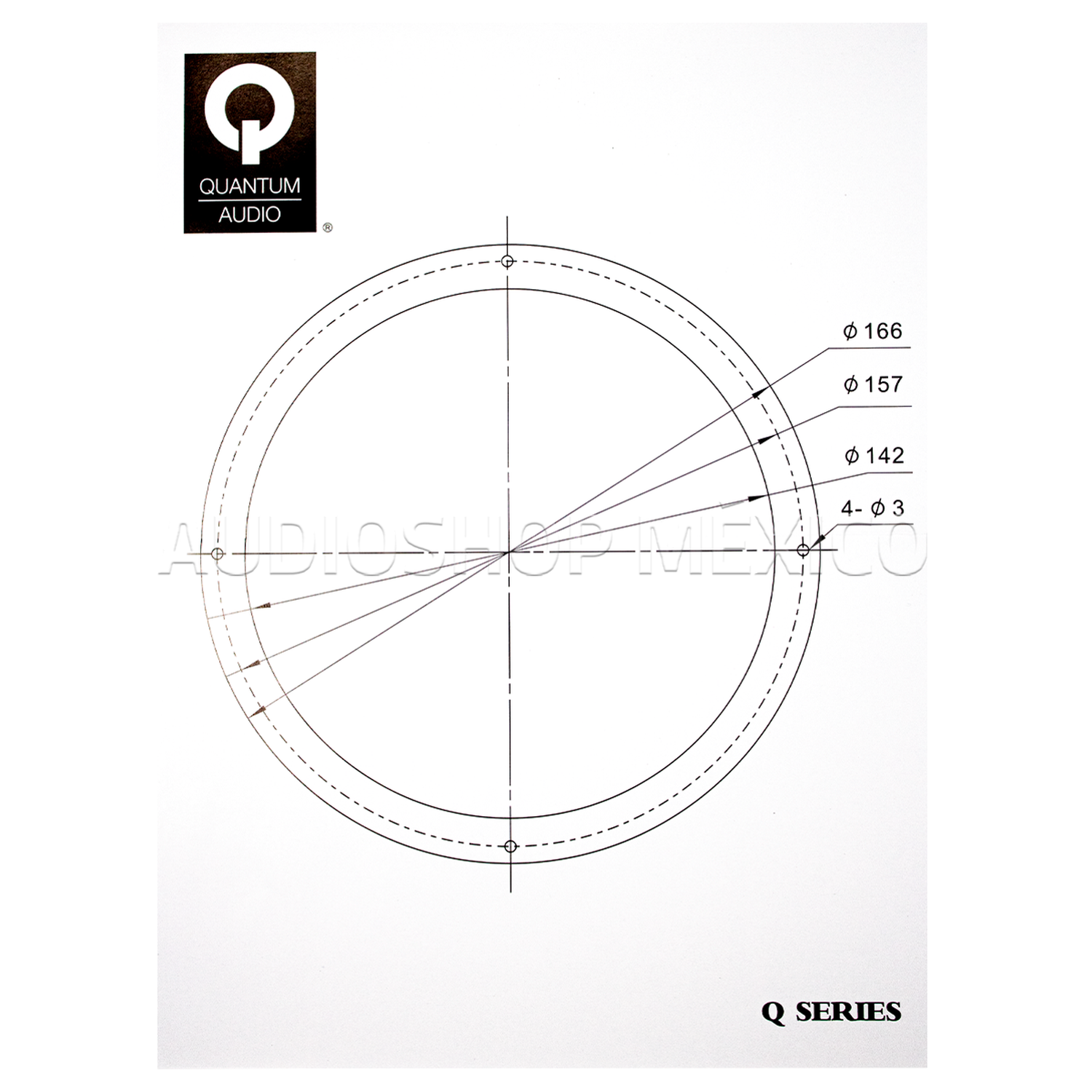 Bocinas Medios Rangos Quantum Audio Q65 160 Watts 6.5 Pulgadas 3 Vías