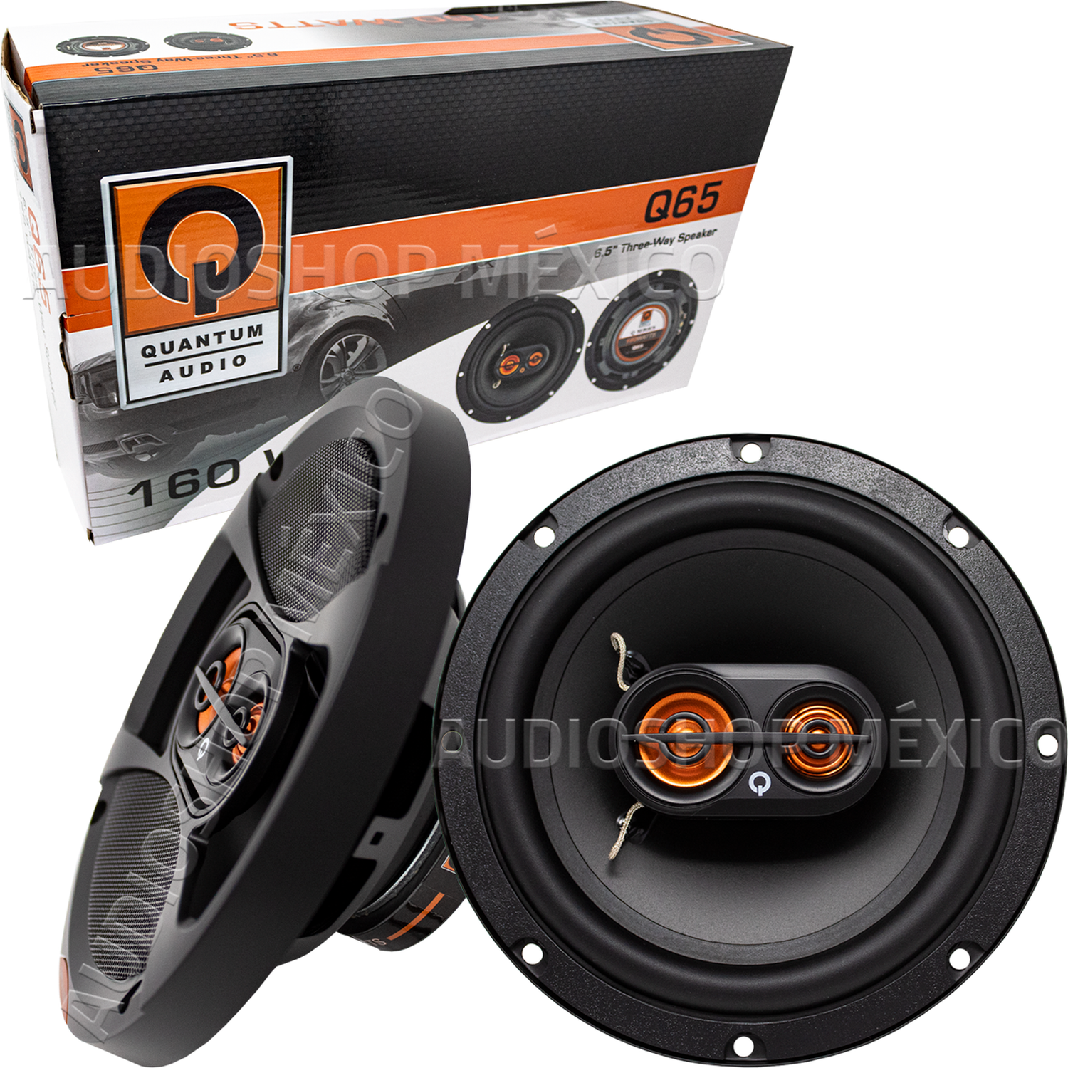 Bocinas Medios Rangos Quantum Audio Q65 160 Watts 6.5 Pulgadas 3 Vías