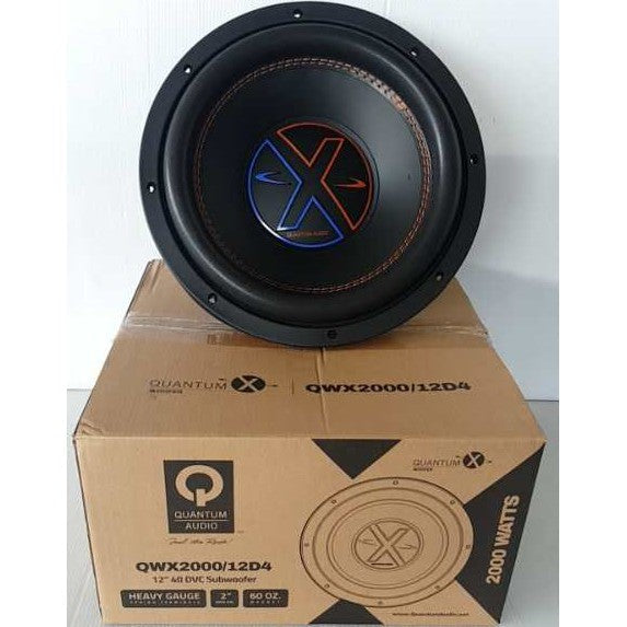 Subwoofer Quantum Audio QWX2000/12D4 2000 Watts 12 Pulgadas 4 Ohms Doble Bobina QWX Series