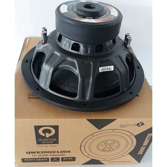 Subwoofer Quantum Audio QWX2000/12D4 2000 Watts 12 Pulgadas 4 Ohms Doble Bobina QWX Series