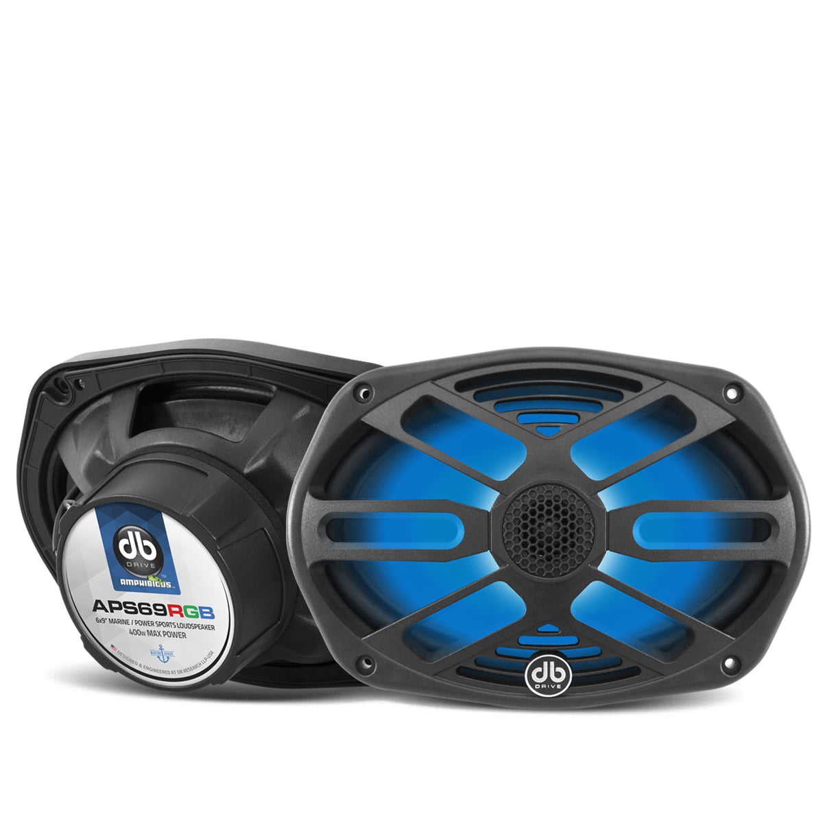 Bocinas Marinas RGB DB Drive APS69RGB 400 Watts 6x9 Pulgadas 4 Ohms 2 Vías Amphibious Series