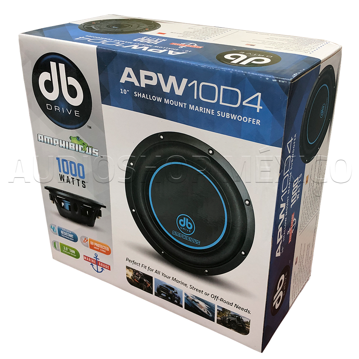 Subwoofer Plano Marino DB Drive APW10D4 1000 Watts 10 Pulgadas 4 Ohms