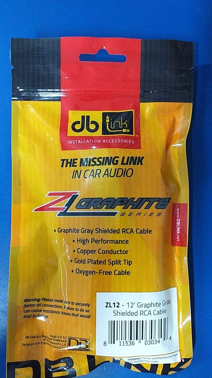 Cable RCA DB Link ZL12 12 pies 3.66 metros Blindado Libre de oxígeno ZL Graphite Series