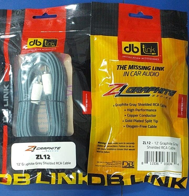 Cable RCA DB Link ZL12 12 pies 3.66 metros Blindado Libre de oxígeno ZL Graphite Series