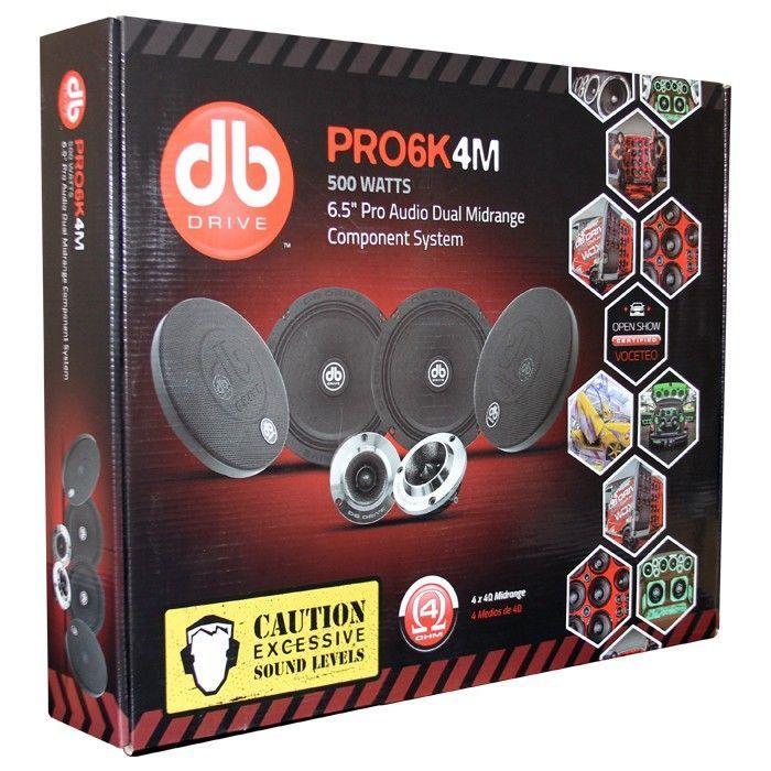 Set de Medios DB Drive PRO6K4M 500 Watts 6.5 Pulgadas Midrange Open Show PRO Audio Series