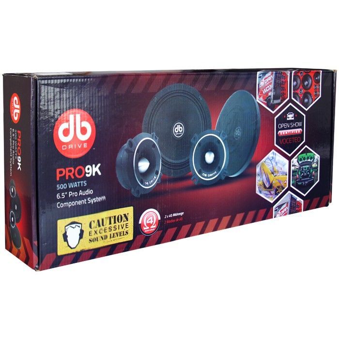 Set de Medios DB Drive PRO9K 500 Watts 6.5 Pulgadas 4 Ohms 250 Watts RMS 2 Vías PRO Audio Series