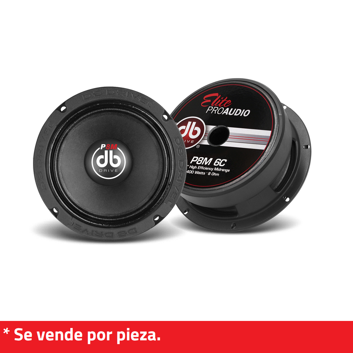 Medio Rango Open Show DB Drive P8M 6C 400 Watts 6.5 Pulgadas 8 Ohms 250 Watts RMS Elite PRO Audio Series (Venta individual)