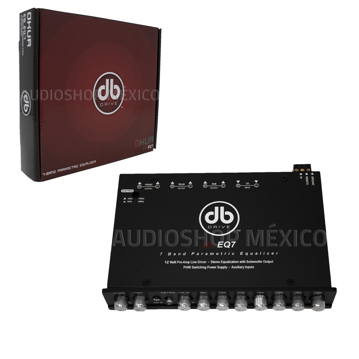 Ecualizador Paramétrico 7 Bandas DB Drive E6 EQ7 7 Volts RMS 12 Volts Pre-Amp Line Driver