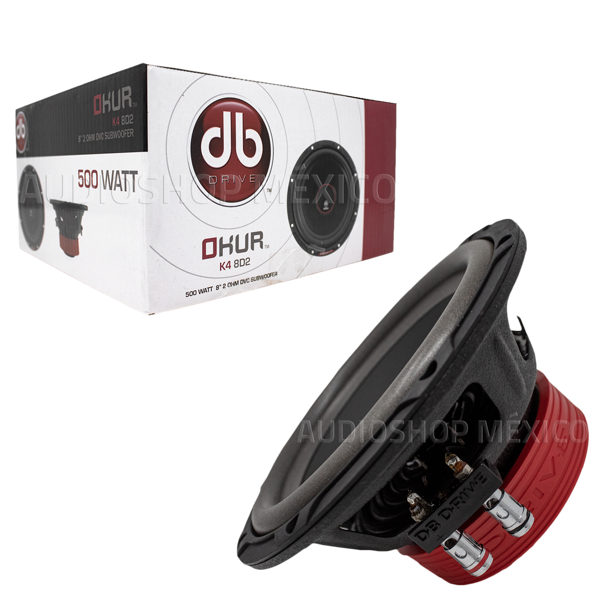 Subwoofer Profesional DB Drive K4 8D2 1000 Watts 8 Pulgadas 2 Ohms Doble Bobina Open Show Okur Series