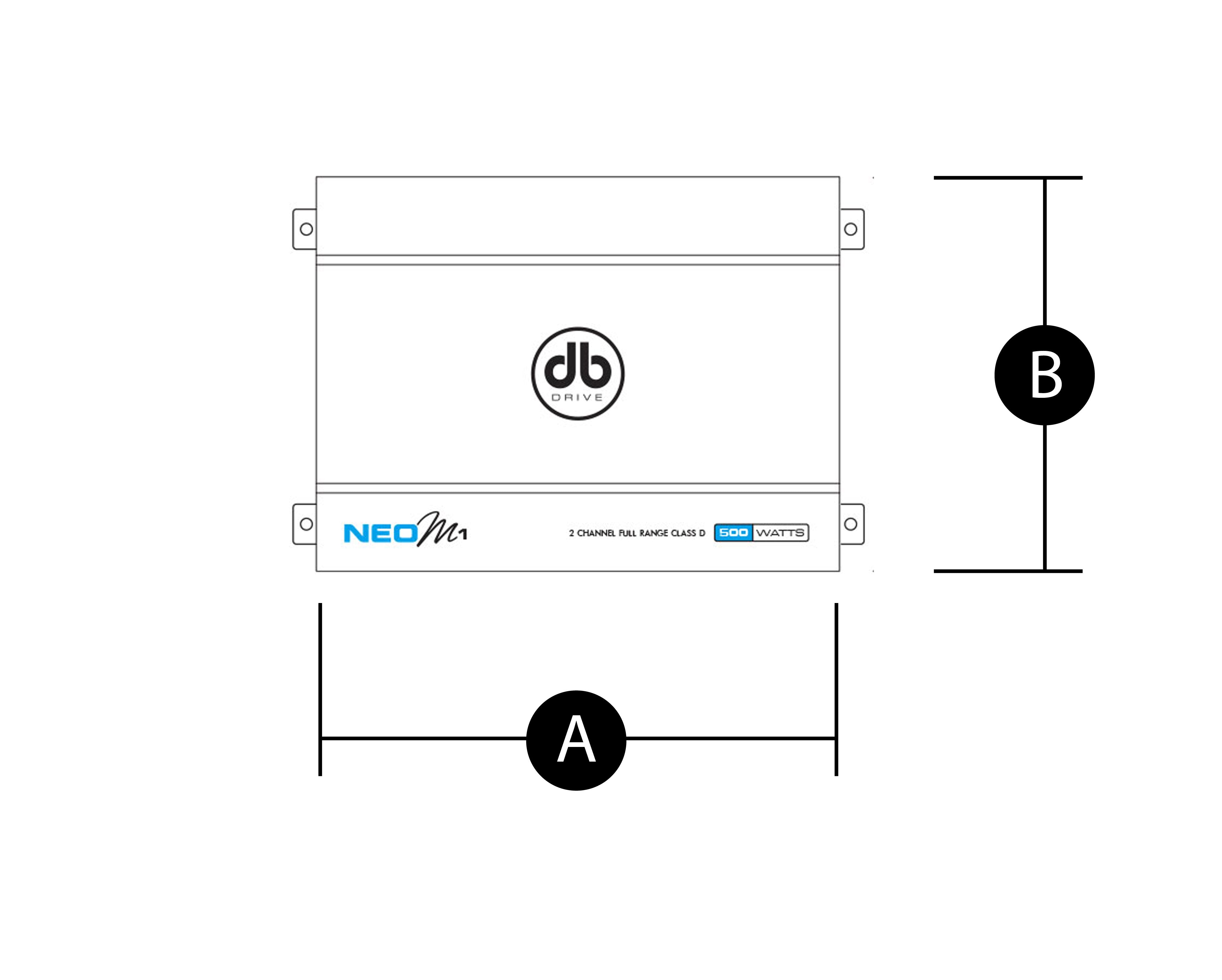 Amplificador Marino Monoblock Full Range DB Drive NEOM1 1000 Watts Clase D