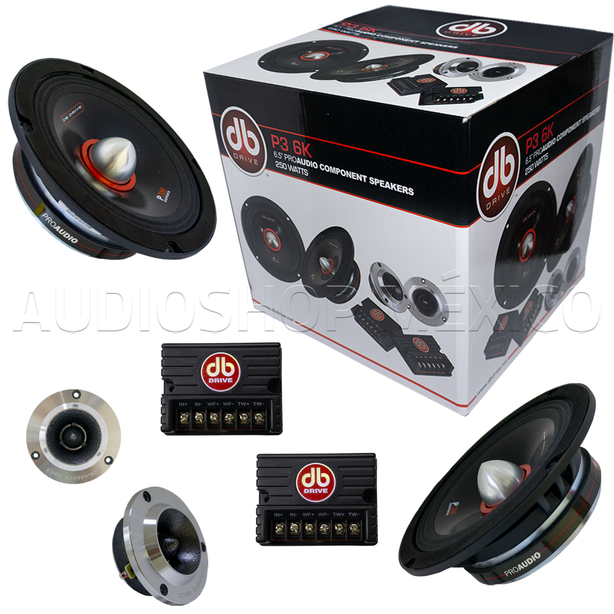 Set de Medios Rangos Open Show DB Drive P3 6K 250 Watts 6.5 Pulgadas PRO Audio Series