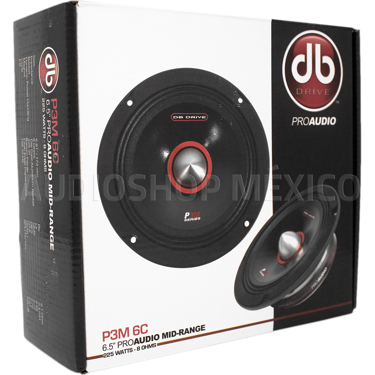 Medios Rangos DB Drive P3M 6C 450 Watts 6.5 Pulgadas 8 Ohms PRO Audio Series (Venta por par)