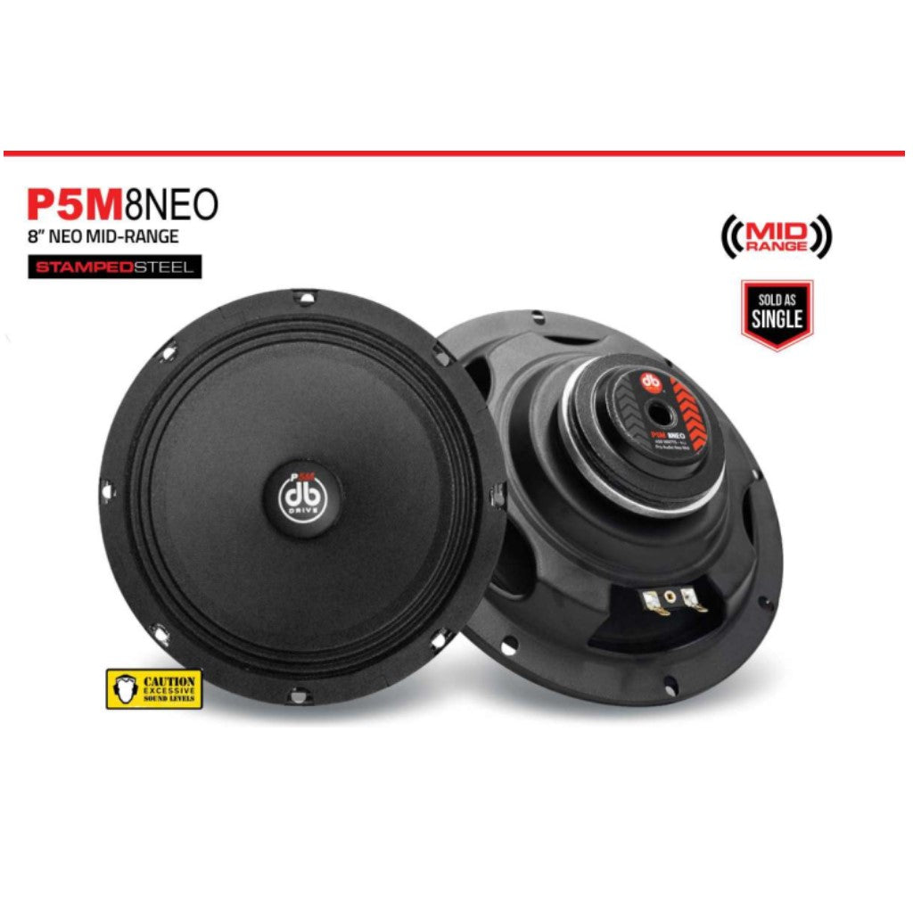 Medio Rango Profesional NEO DB Drive P5M 8NEO 450 Watts 8 Pulgadas 4 Ohms (Venta individual)