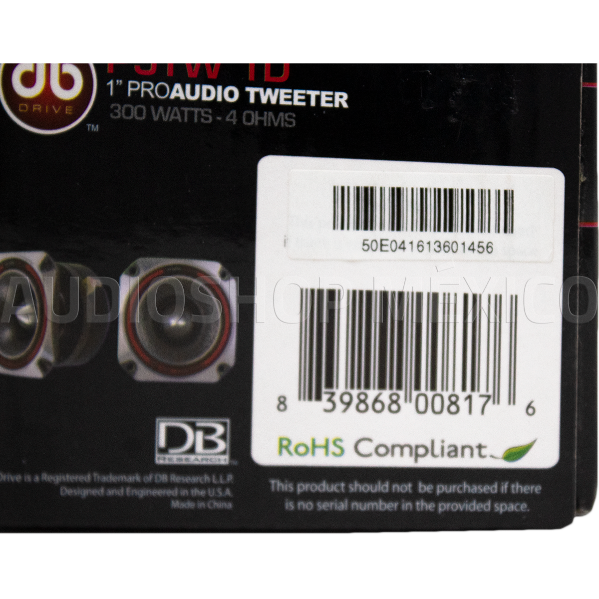 Tweeters Open Show DB Drive P5TW 1D 600 Watts 1 Pulgada 4 Ohms PRO Audio Series (Venta por par)