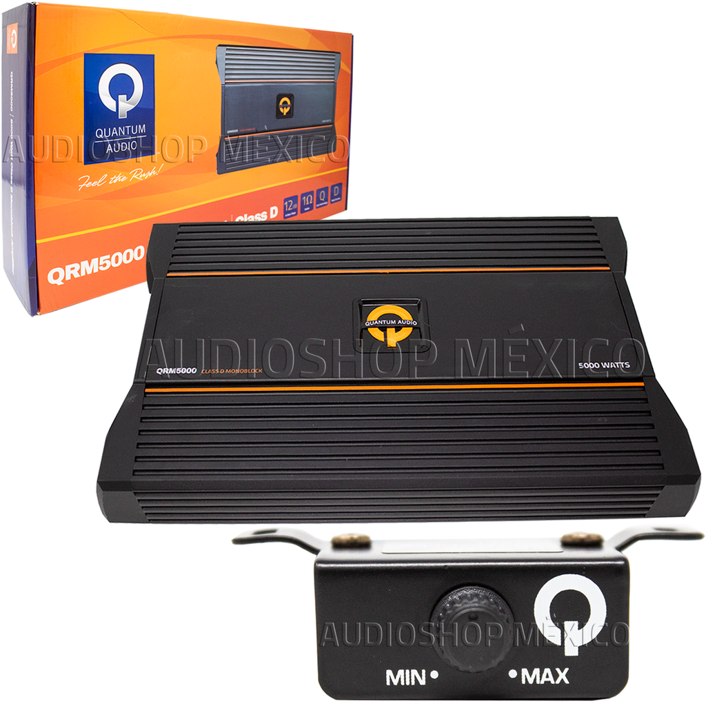 Amplificador Monoblock Quantum Audio QRM5000.1 5000 Watts Clase D 1 Ohm con control de bajos