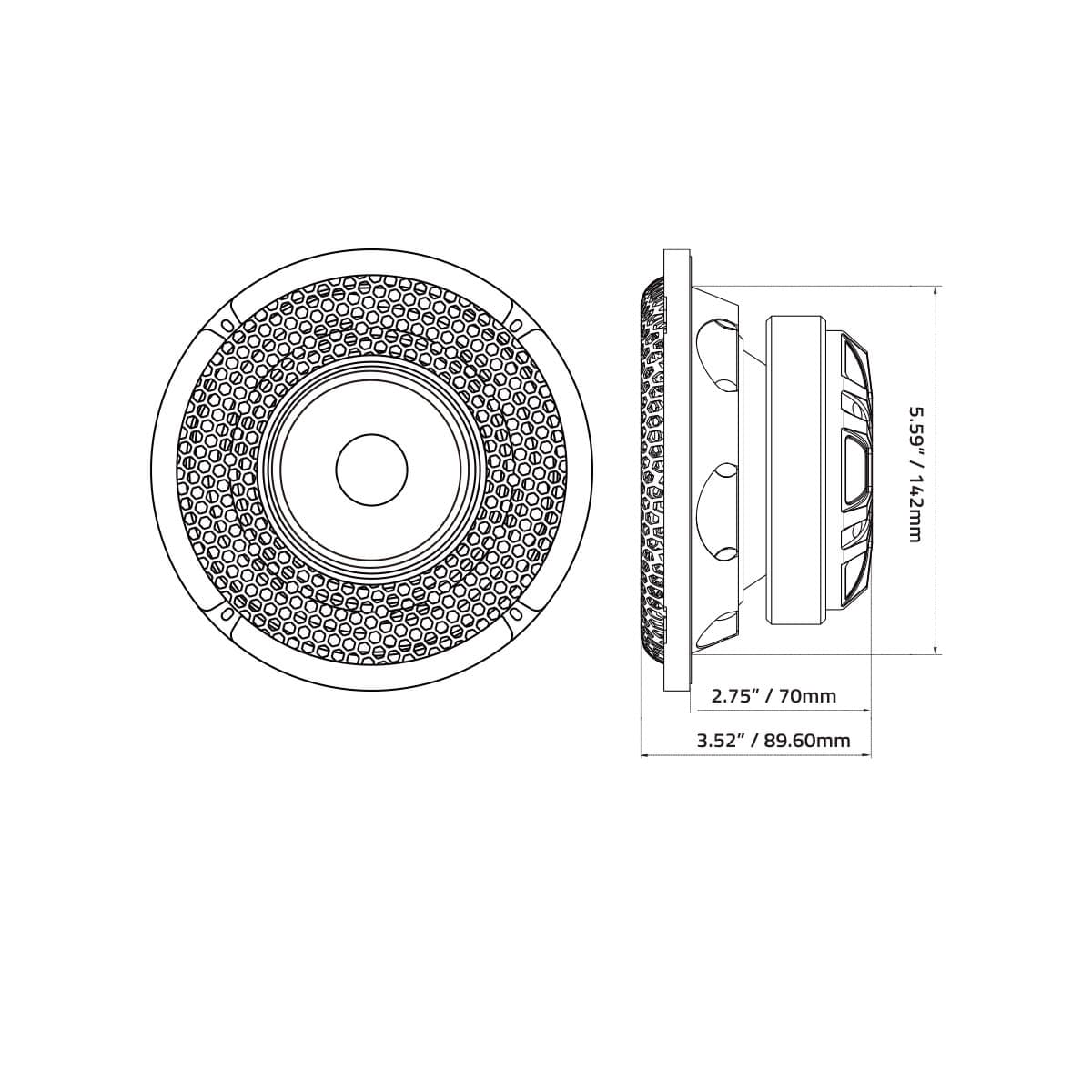 Bocinas Coaxiales Quantum Audio QSX65CD 500 Watts 6.5 Pulgadas 4 Ohms Alta Eficiencia 2 Vías Powersport