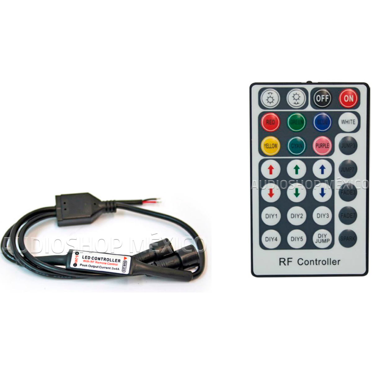 Controlador LED Inalámbrico para RGB DB Link RGBC-2RF Salida Doble Control Remoto de Radiofrecuencia