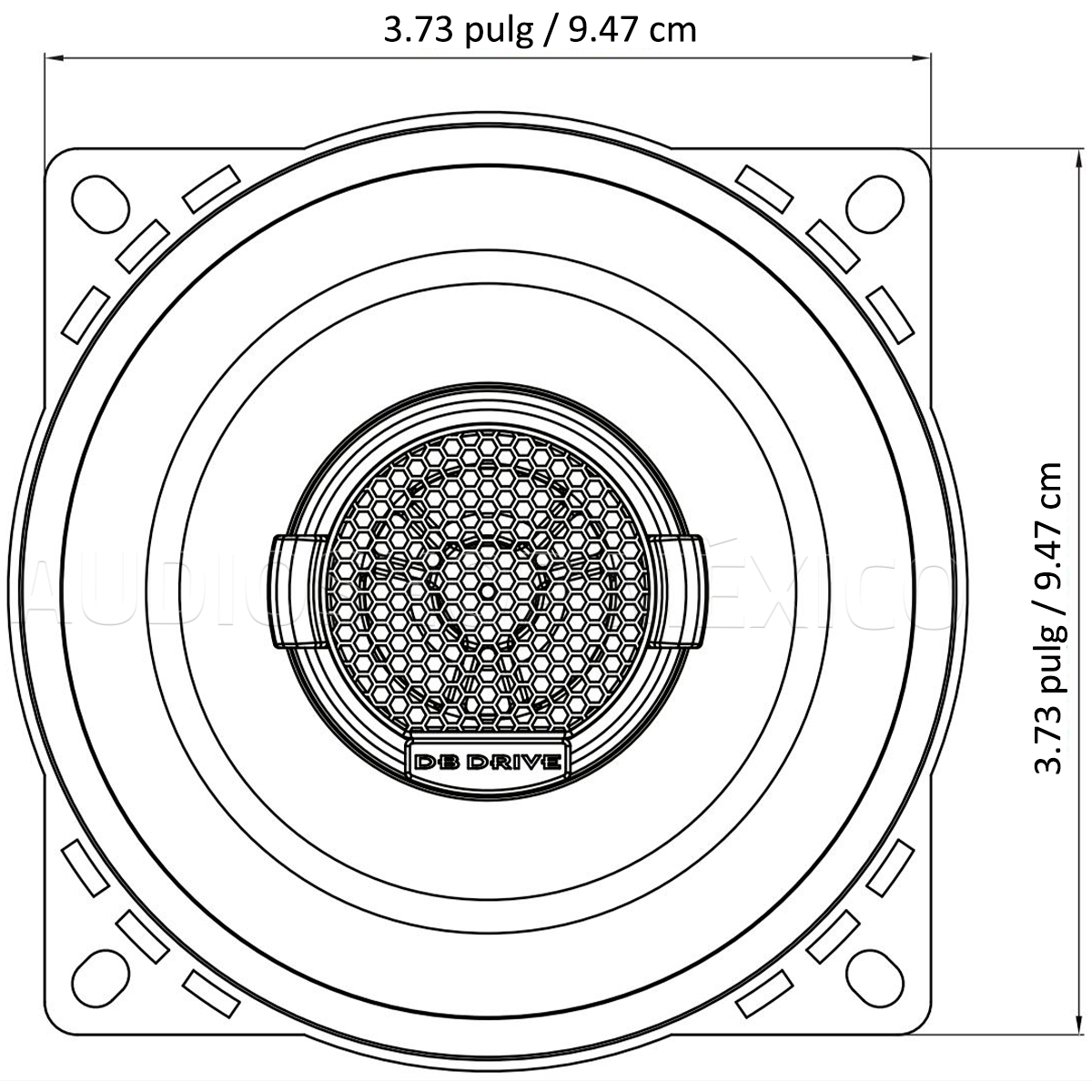 Set de Bocinas Coaxiales DB Drive S4.0 160 Watts 4 Pulgadas 4 Ohms Speed Series