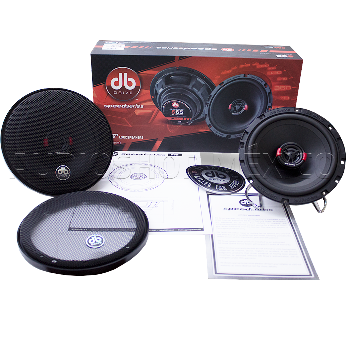 Set de Bocinas Coaxiales DB Drive S65 300 Watts 6.5 Pulgadas 65 Watts RMS 2 Vías