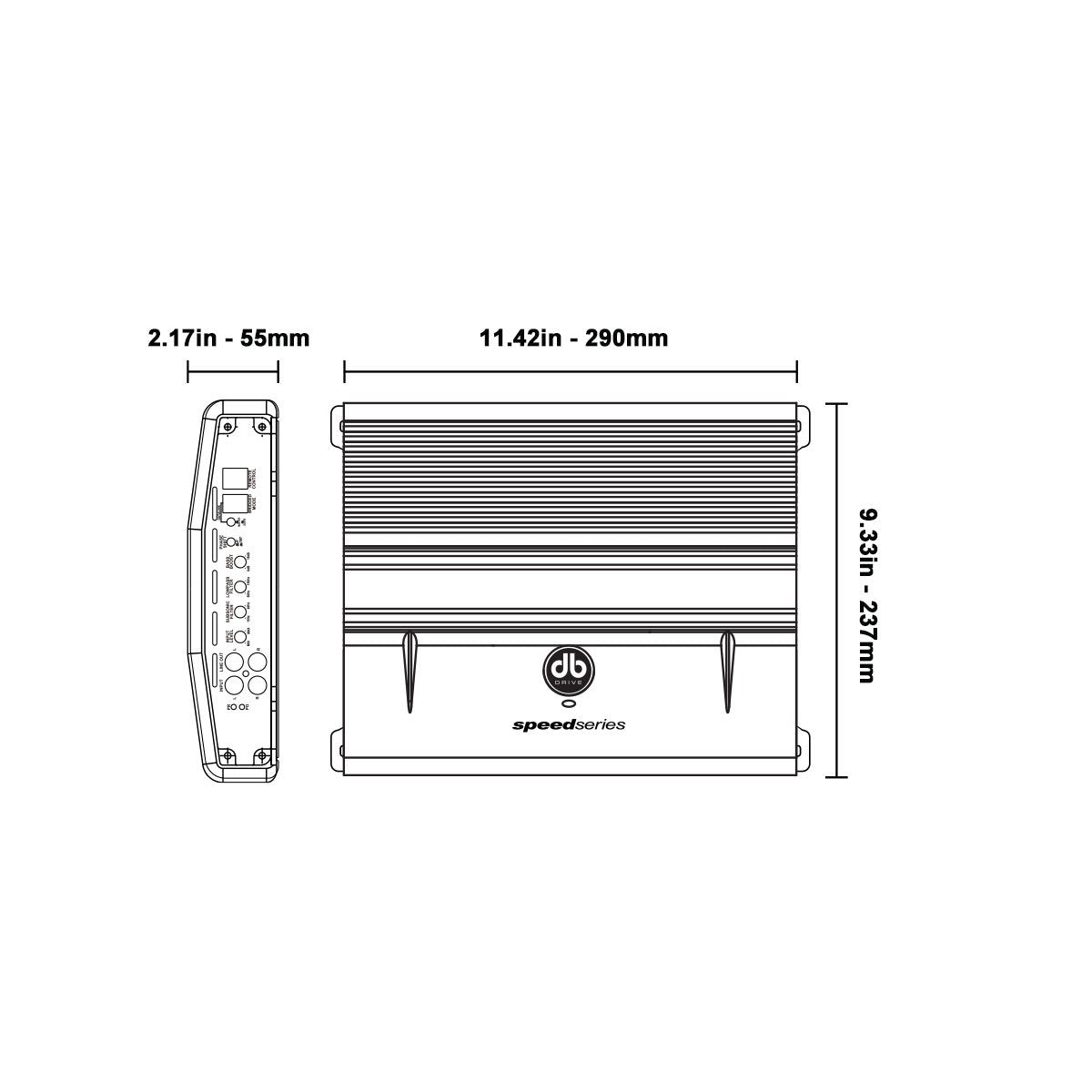 Amplificador Monoblock DB Drive SA1300.1D 1300 Watts Clase D 1 Ohm Speed Series