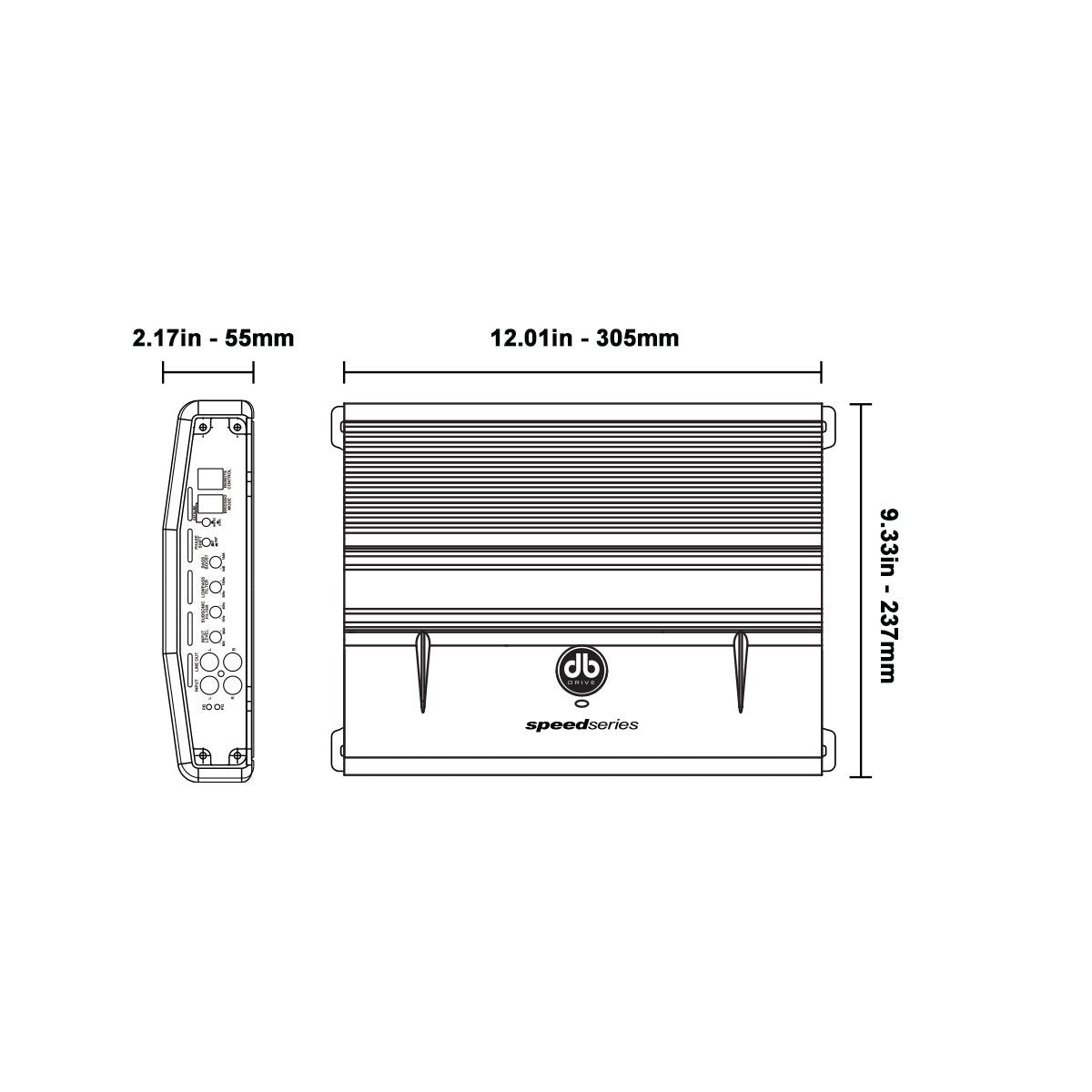 Amplificador Monoblock DB Drive SA1600.1D 1600 Watts Clase D 1 Ohm Speed Series