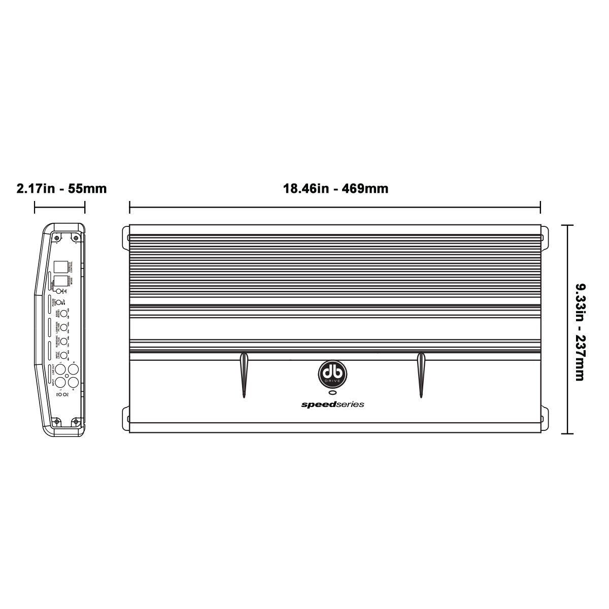 Amplificador 4 Canales DB Drive SA1600.4 1600 Watts Clase AB 2 Ohms Speed Series