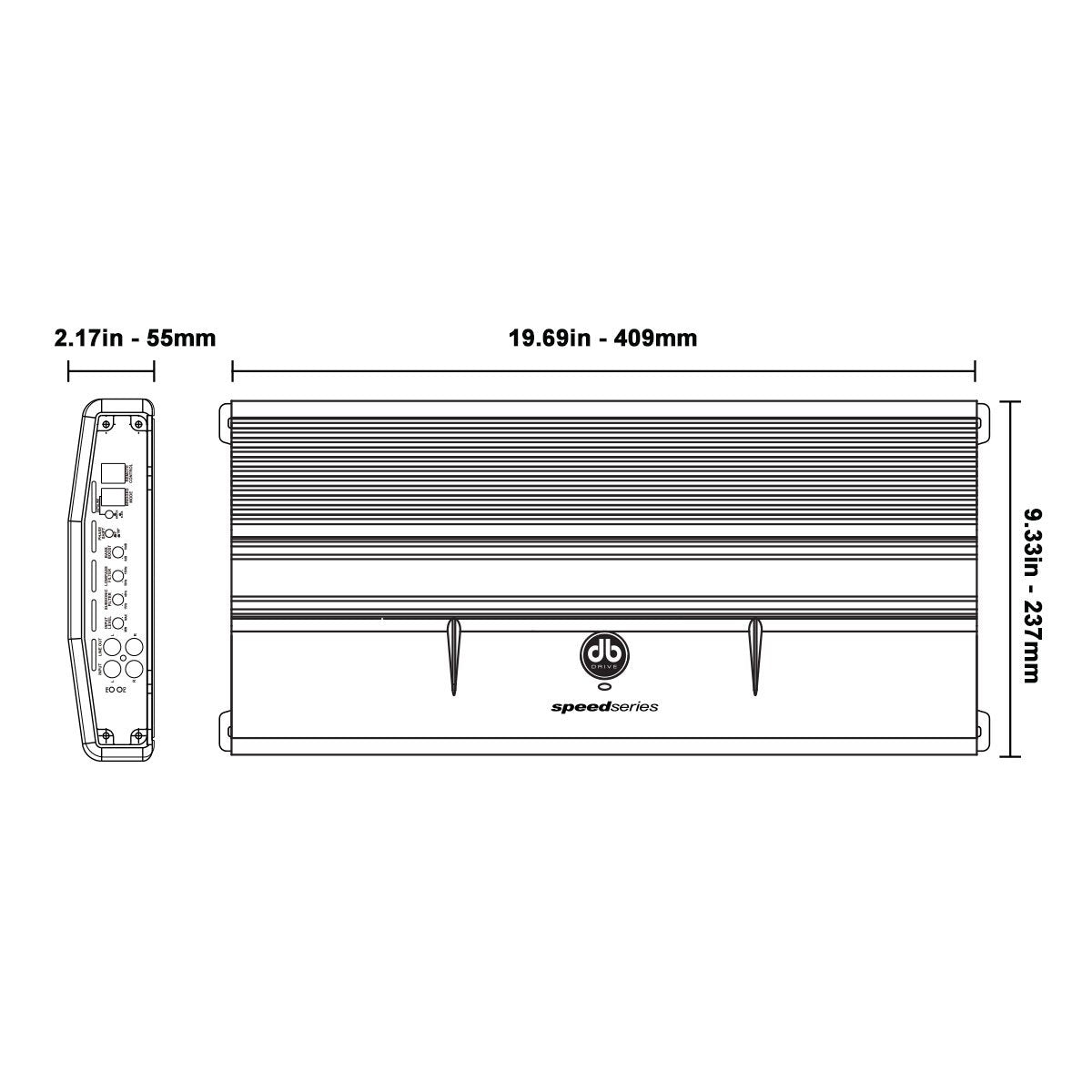 Amplificador Monoblock DB Drive SA3000.1D 3000 Watts Clase D 1 Ohm