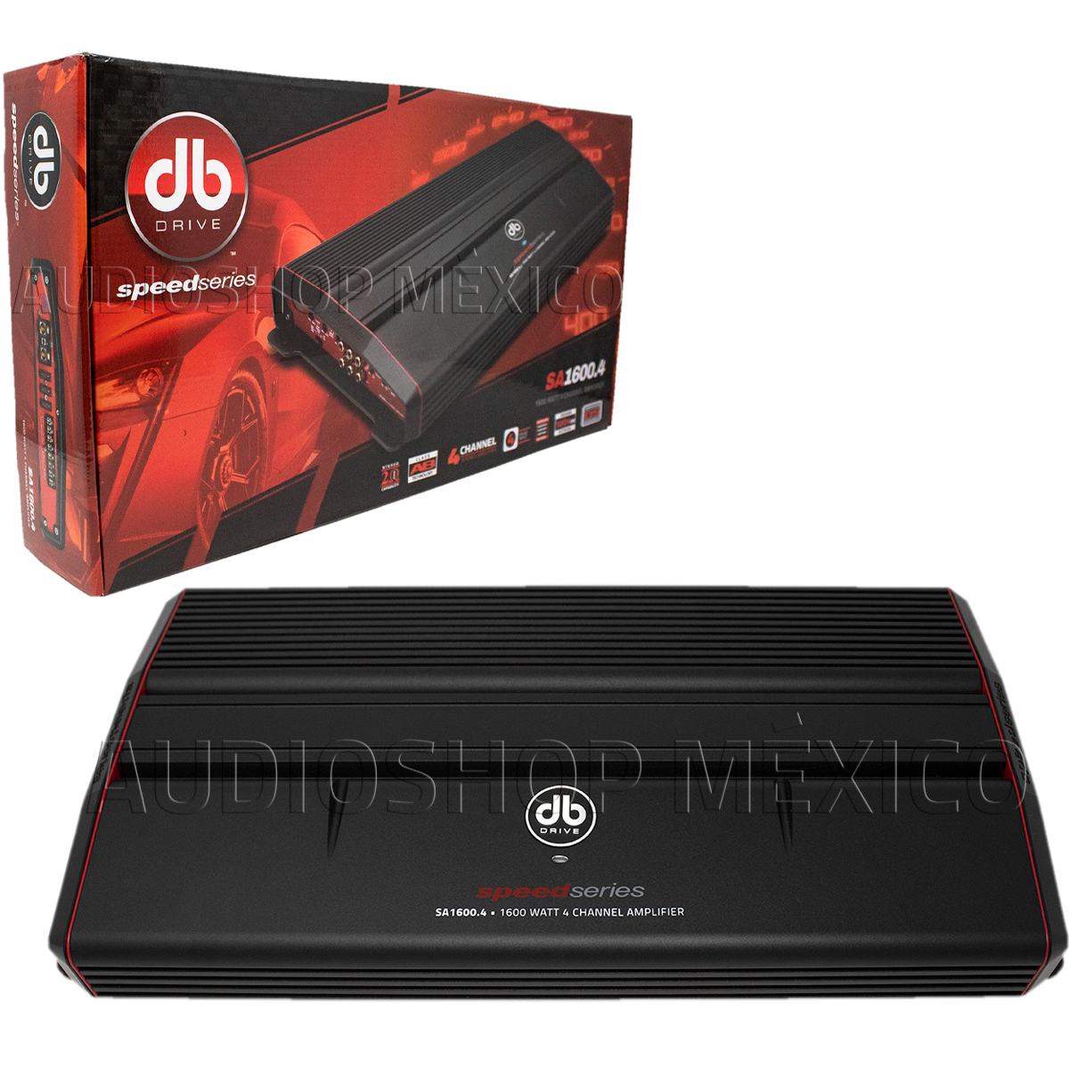 Amplificador 4 Canales DB Drive SA1600.4 1600 Watts Clase AB 2 Ohms Speed Series