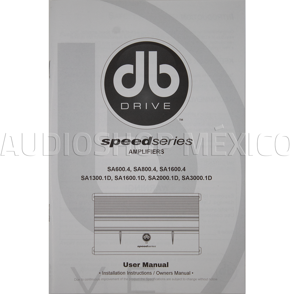 Amplificador 4 Canales DB Drive SA1600.4 1600 Watts Clase AB 2 Ohms Speed Series