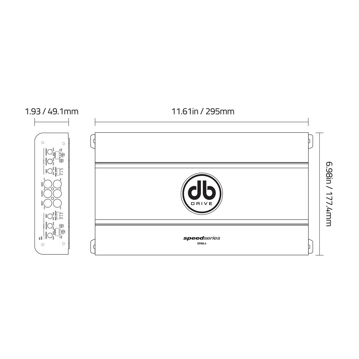 Amplificador 4 Canales Db Drive Spa8.4 1000 Watts Clase Ab Speed Series - Audioshop México lo mejor en Car Audio en México -  DB Drive