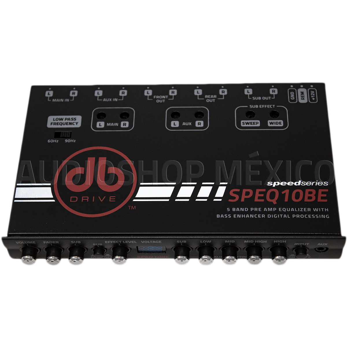 Ecualizador Con Restaurador de Bajos DB Drive SPEQ10BE 5 Bandas Speed Series