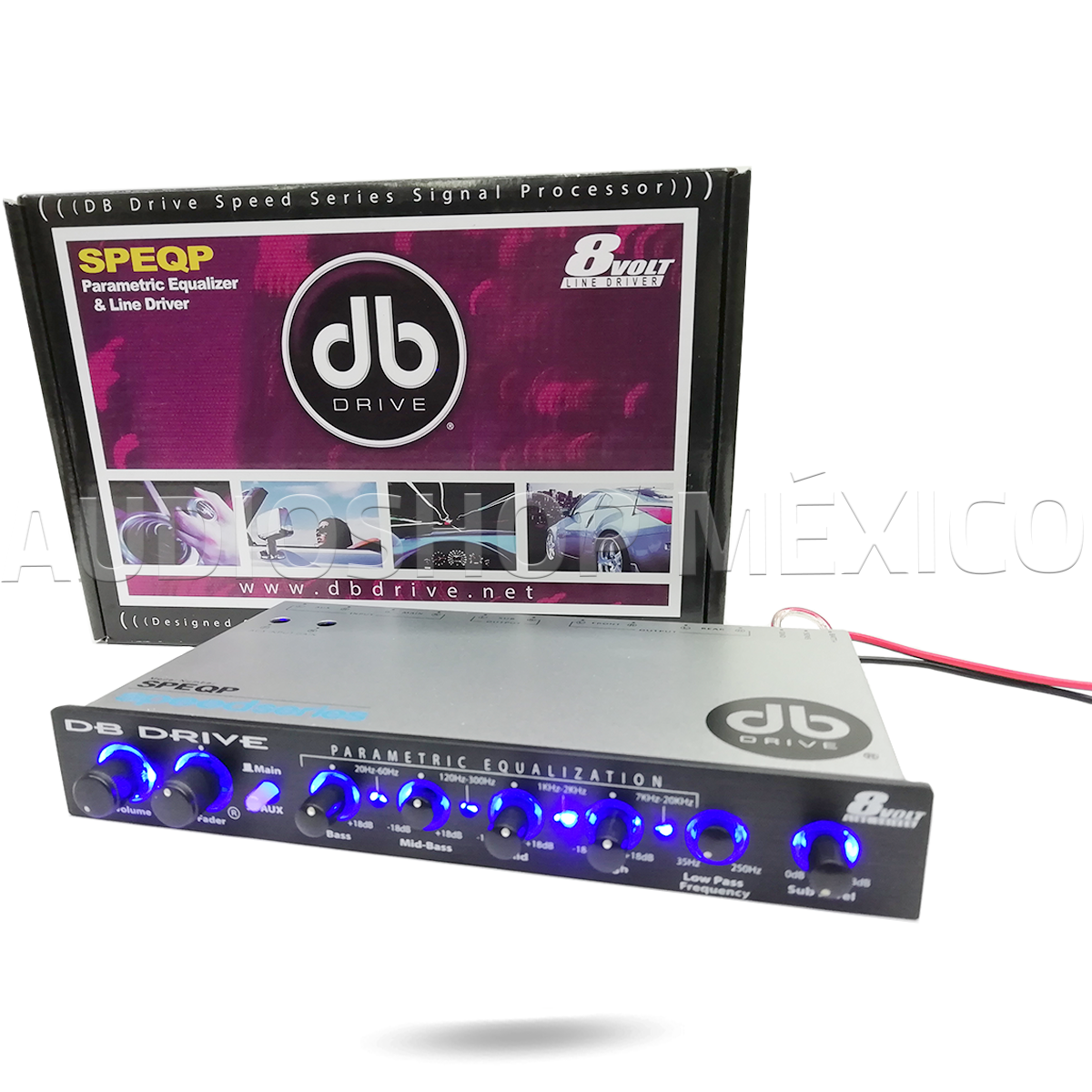 Ecualizador Paramétrico 4 Bandas DB Drive SPEQP 8 Volts RMS Controles Iluminados