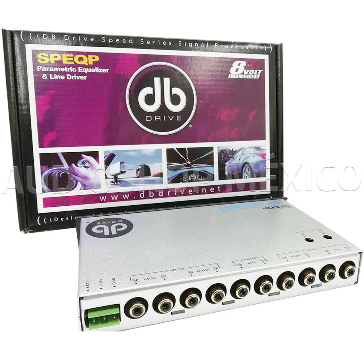 Ecualizador Paramétrico 4 Bandas DB Drive SPEQP 8 Volts RMS Controles Iluminados