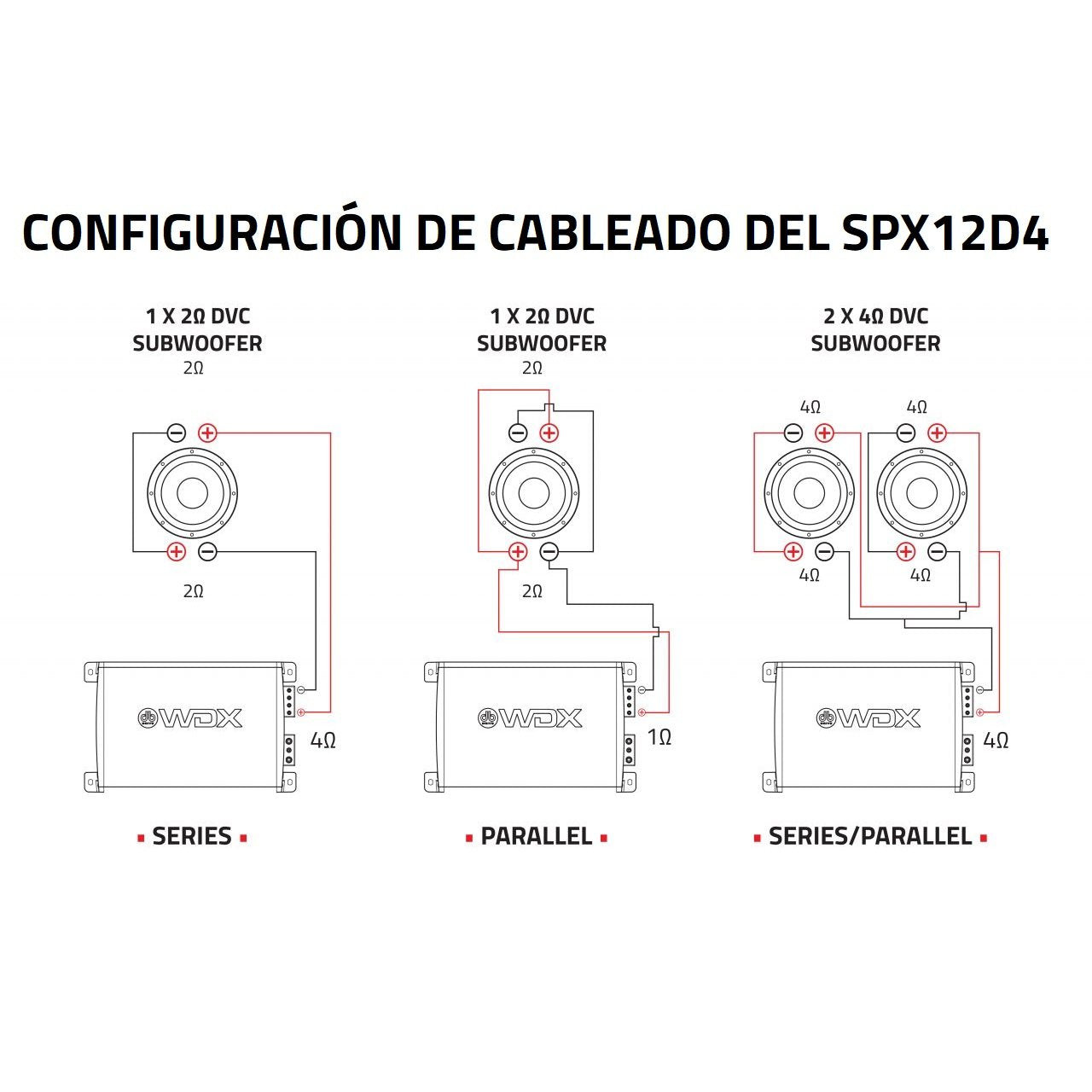 Subwoofer de Competencia DB Drive SPX12D4 900 Watts 12 Pulgadas 4 Ohms DVC Speed Series