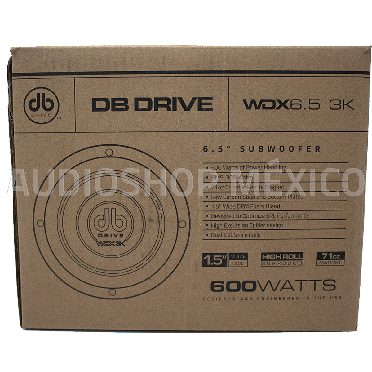 Subwoofer de Competencia DB Drive WDX6.5 3K 600 Watts 6.5 Pulgadas 4 Ohms Doble Bobina