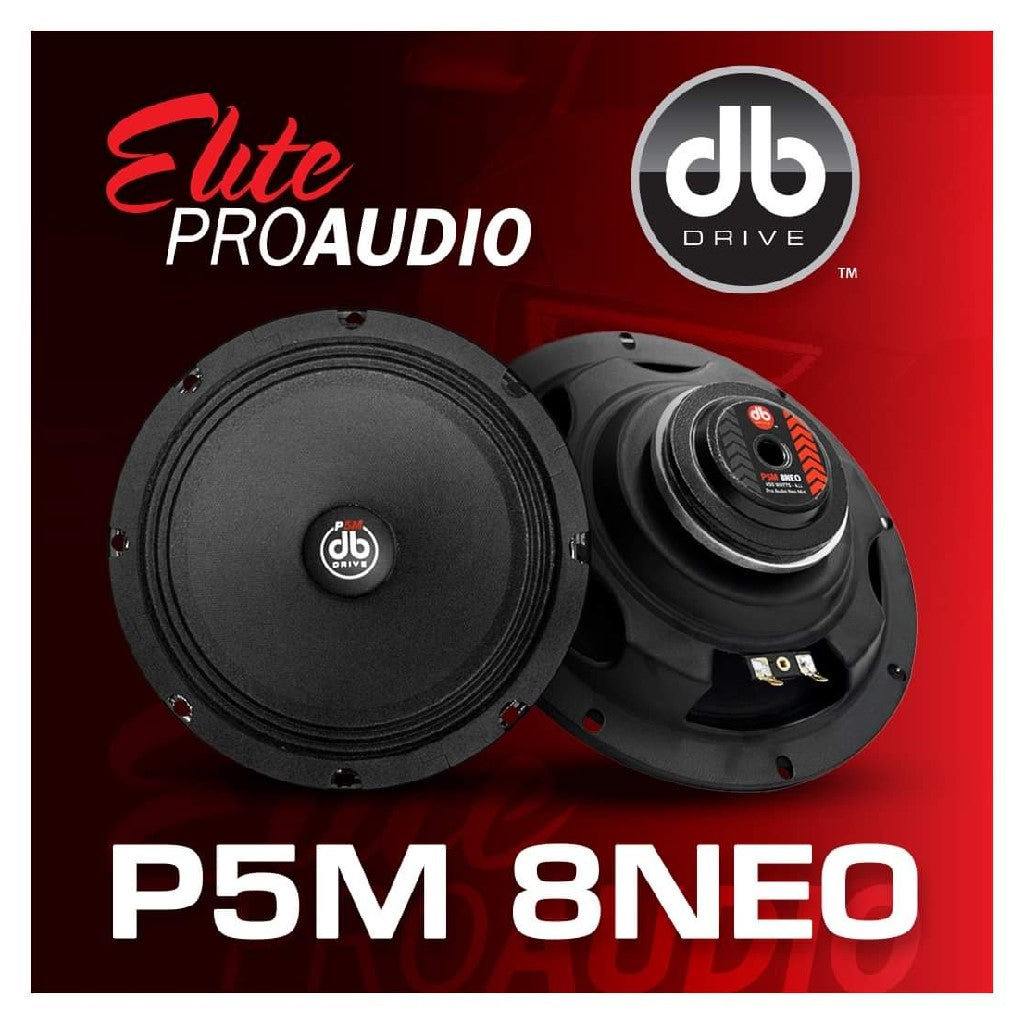 Medio Rango Profesional NEO DB Drive P5M 8NEO 450 Watts 8 Pulgadas 4 Ohms (Venta individual)