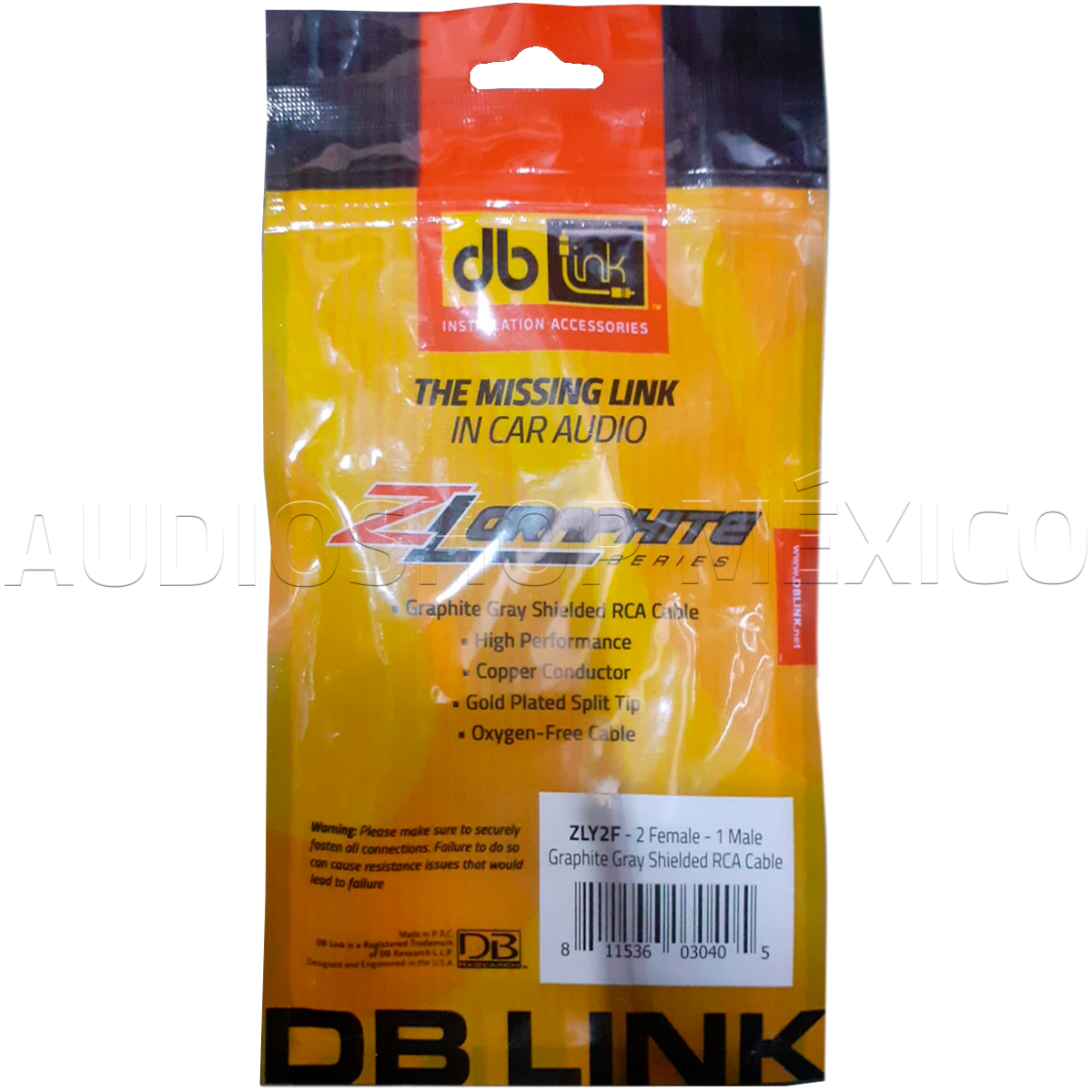 Cable RCA DB Link ZLY2F 2 Hembras 1 Macho Niquelado Libre de oxígeno