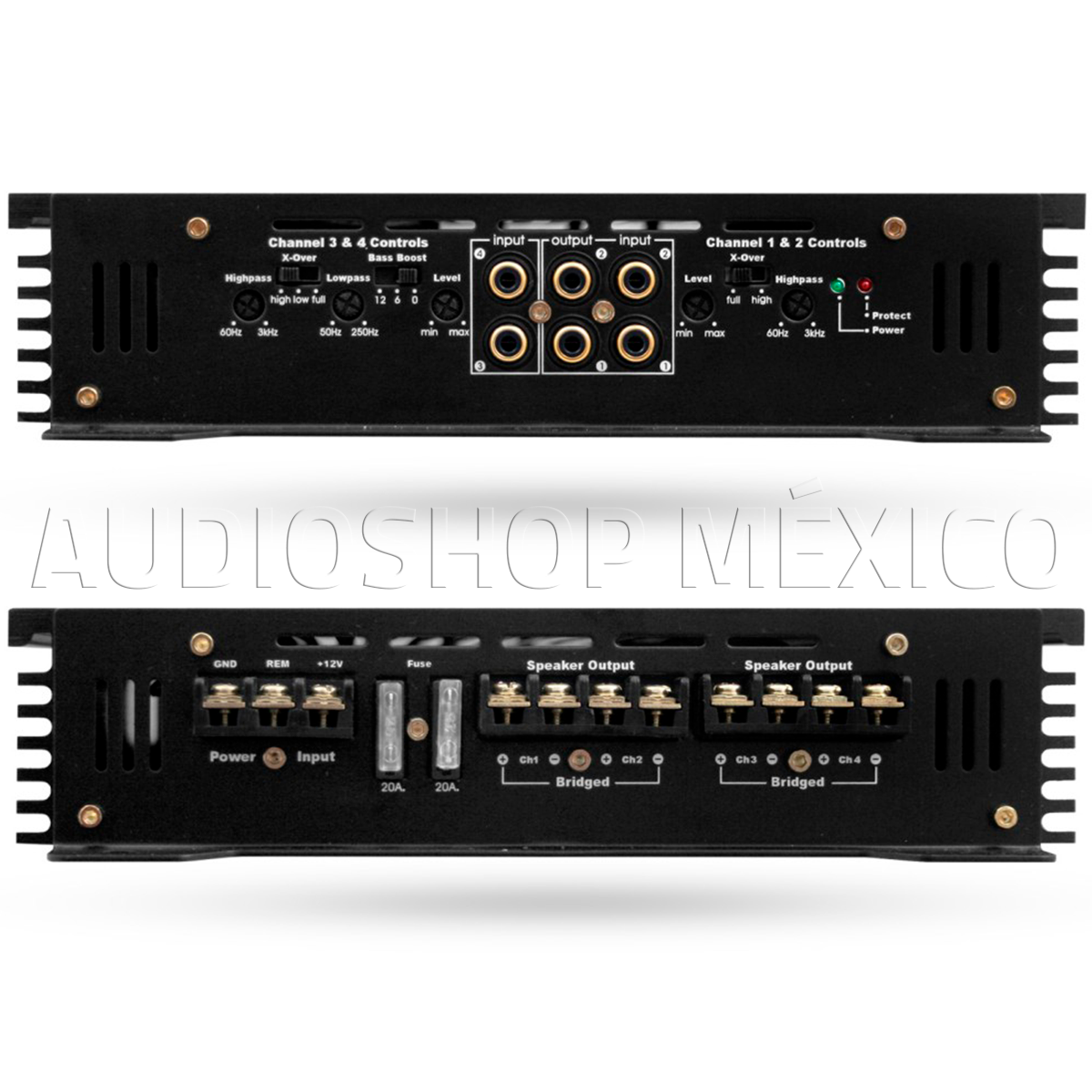 Amplificador 4 Canales DB Drive A3 65.4 800 Watts Clase AB 2 Ohms Okur Series