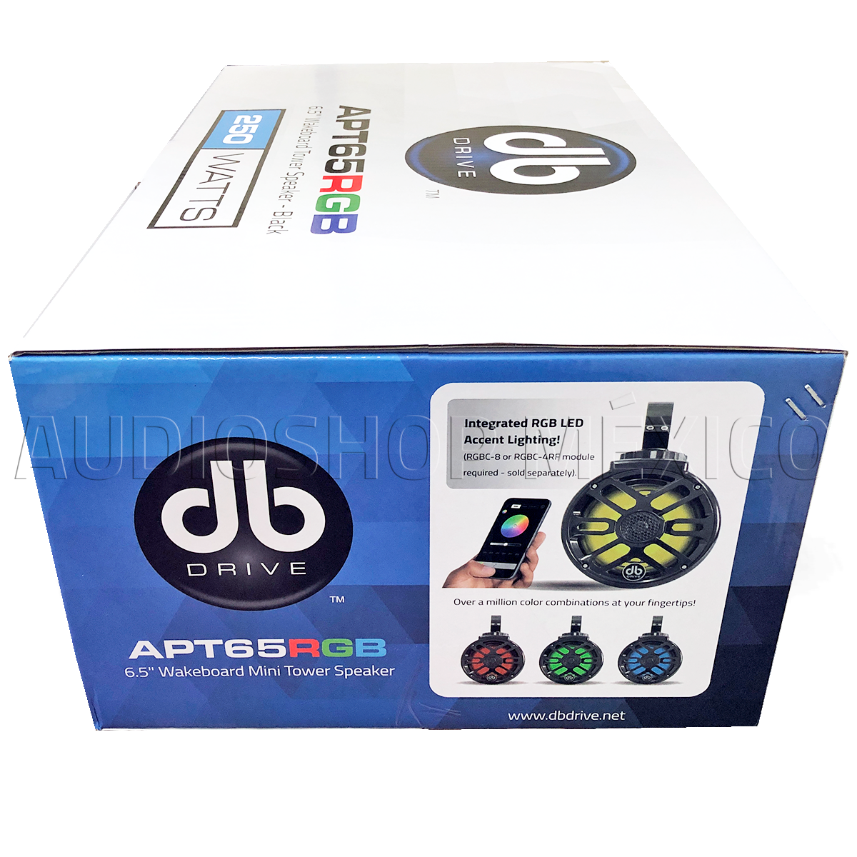 Bocinas Marinas DB Drive APT65RGB 6.5 Pulgadas 2 Vías 250w Iluminación LED RGB