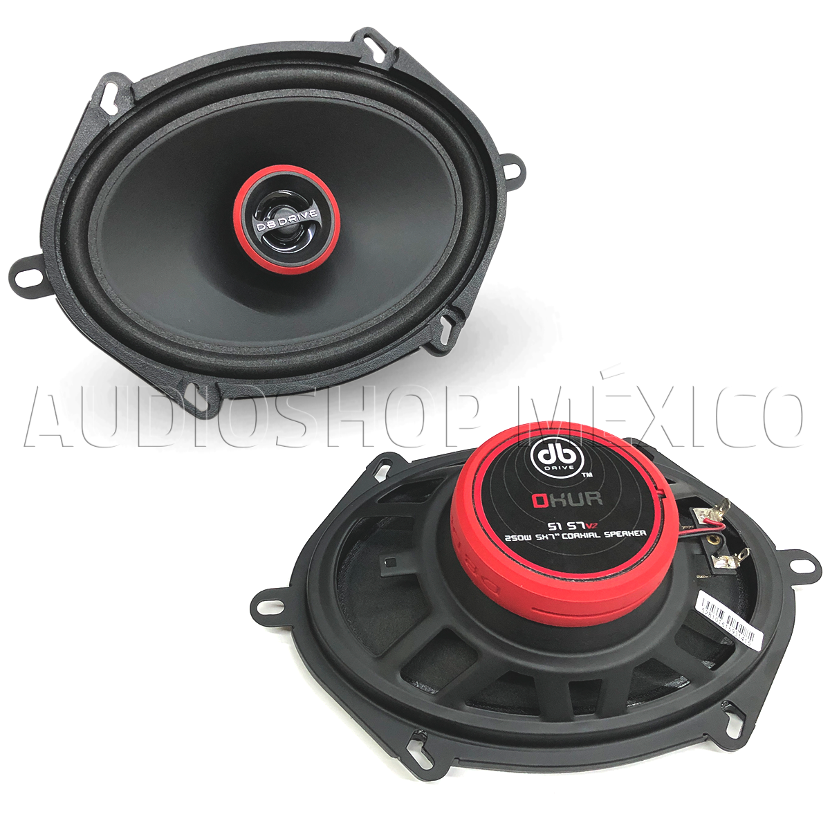 Bocinas Coaxiales DB Drive S1 57v2 250 Watts 5x7 Pulgadas 4 Ohms 55 Watts RMS 2 Vías