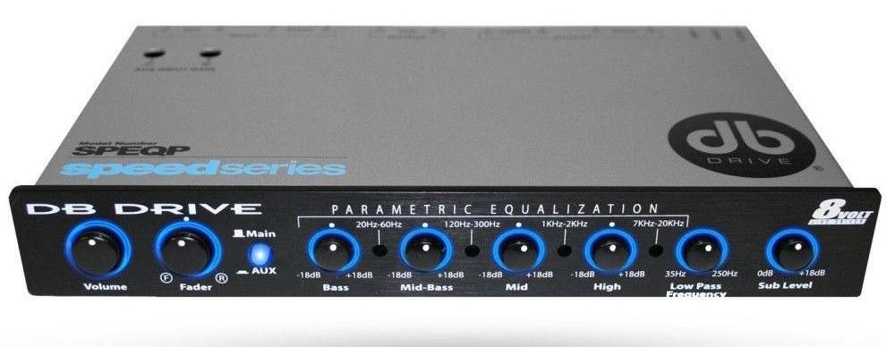 Ecualizador Paramétrico 4 Bandas DB Drive SPEQP 8 Volts RMS Controles Iluminados