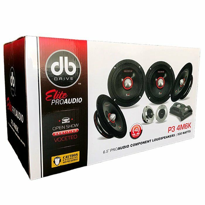 Set de 4 Medios Openshow DB Drive P3 4M6K 500 Watts 6.5 Pulgadas 4 Ohms 250 Watts RMS SPL