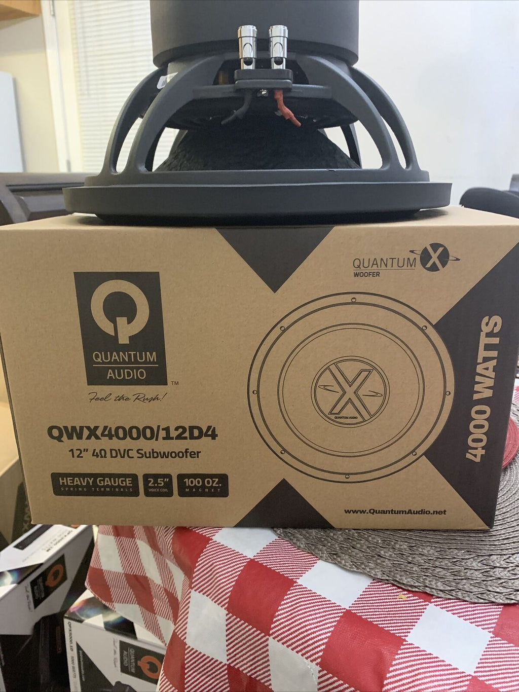 Subwoofer Quantum Audio QWX4000/12D4 4000 Watts 12 Pulgadas 4 Ohms Doble Bobina QWX Series