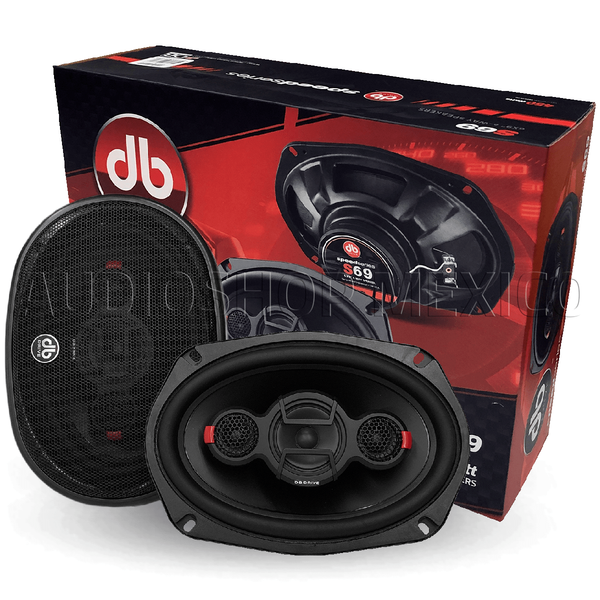 Bocinas Coaxiales DB Drive S69 450 Watts 6x9 Pulgadas 4 Vías Alta Calidad y Potencia Speed Series