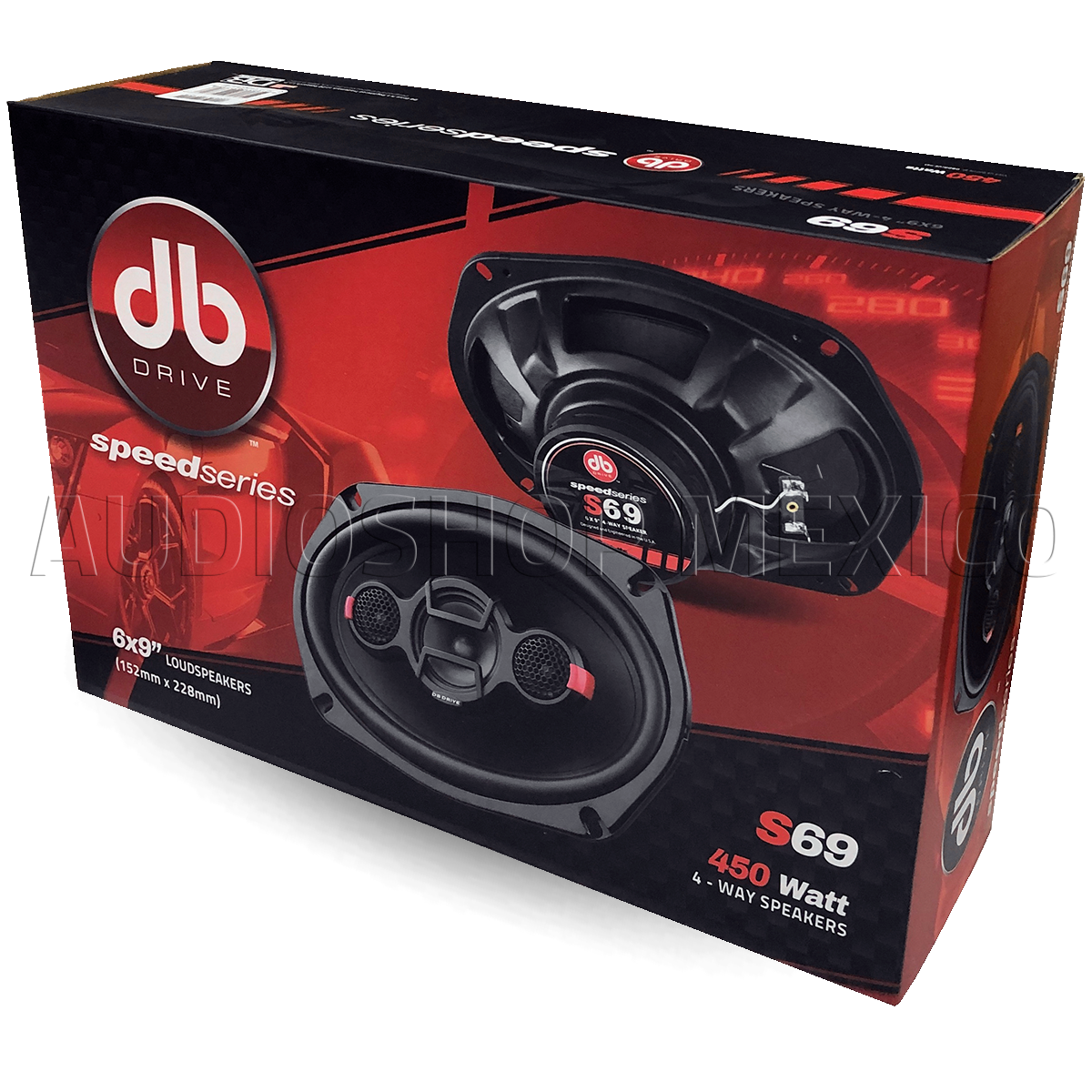 Bocinas Coaxiales DB Drive S69 450 Watts 6x9 Pulgadas 4 Vías Alta Calidad y Potencia Speed Series