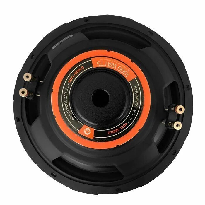 Subwoofer Potente Doble Bobina Quantum Audio Q1000/12D4 1000 Watts Máx 12 Pulgadas 4 Ohms DVC 250 Watts RMS